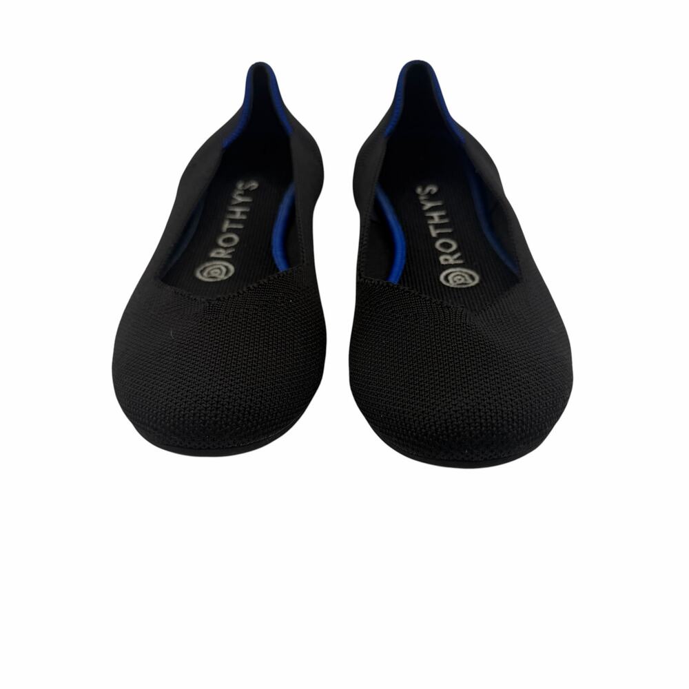 Rothy’s The Flat Black Round Toe Slip On Size 6 Knit Comfort Classic‎ Washable - Picture 13 of 14